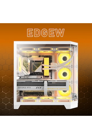 Gameagle EDGELPW Edge 7 Argb Fanlı Gamer Bilgisayar Kasası Beyaz