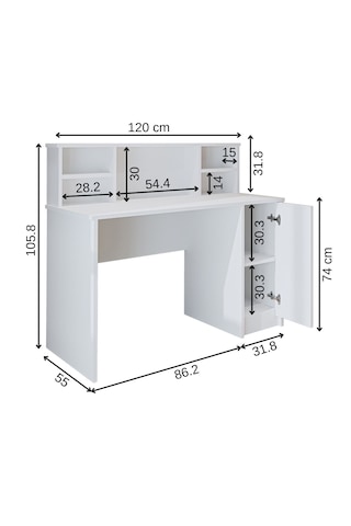 Paris Çalışma Masası , Çocuk Masası, Ofis Masası 120 Cm