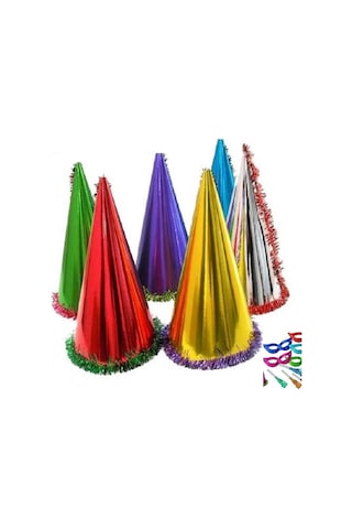 8 Adet Yılbaşı Parti Seti Kotyon Set Yılbaşı Şapkası Yılbaşı Düdüğü Yılbaşı Maskesi 3lü Parti Seti Gün Işığı