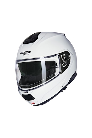 Nolan N100.6 Classico Çeneden Açılır Kask 305 - Metal Beyaz Beyaz