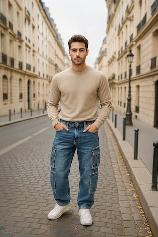 Banny Jeans Erkek Kargo Cepli Jean Pantolon Mavi