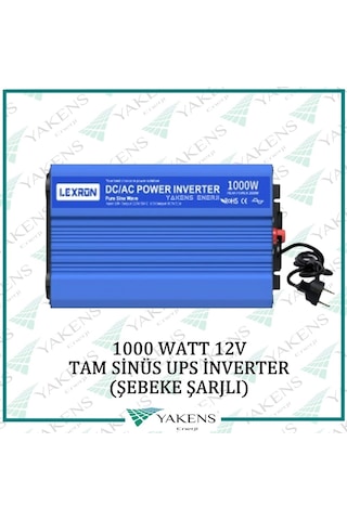 Lexron 1000 Watt 12v Ups Şebeke Şarjlı Tam Sinüs İnverter Lexron