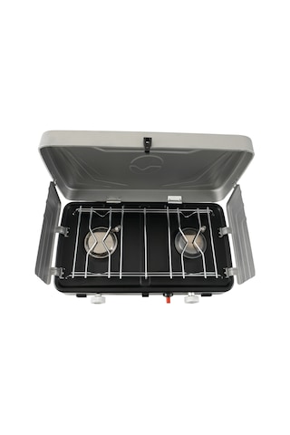 Outwell Katmai Duo Stove Çift Brülörlü Kompakt Portatif Ocak Gri