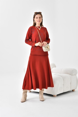 Ftz Women Kadın Etekli Takım Kiremit 20559-kiremit Kiremit