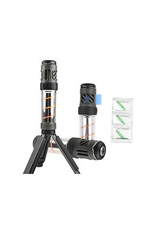 Led Sivrisinek Kovucu Kamp Lambası Dış Aydınlatma El Feneri Çok İşlevli Kamp Lambası Üçayak Kamp Işıkları Siyah