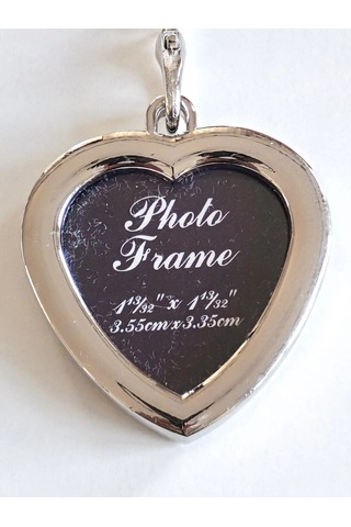 Moncuk Design Altın Sarısı Kalp Şekilli Metal Fotoğraf Çerçeveli Anahtarlık