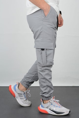 Edwoxmen Erkek Slim Fit Cepli Beli Ve Paçası Lastikli İnce Spor Pantolon Gri Edw071-gri Gri