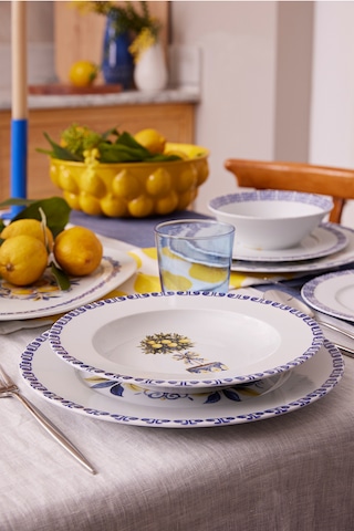 Kütahya Porselen Amalfi 26 Parça 6 Kişilik Yemek Takımı Çok Renkli
