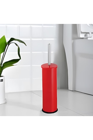 Zethome Paslanmaz Tuvalet Fırçası Banyo Fırçası Kırmızı