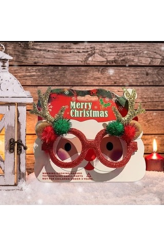 Lijinxu Magideal Yılbaşı Gözlük Yaratıcı Kardan Altın-boynuzlar