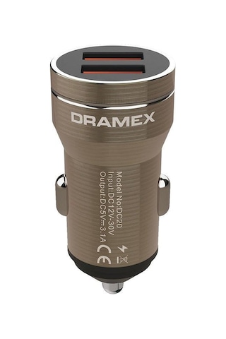 Dramex Dc20b 20w Pd Çift Usb Girişli Metal Araç Şarj Başliği