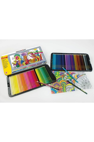 Eberhard Faber Kuru Boya 72 Renk Metal Kutu 514872