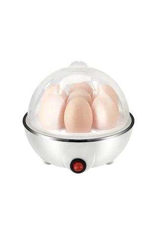Elektrikli Yumurta Pişirici Çok Fonksiyonlu Otomatik Kapanma Yumurta Vapur Ev White