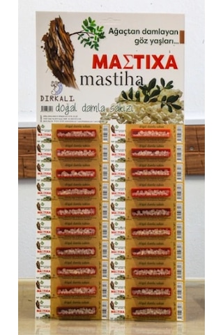 Dırkalı Mastiha Damla Sakızı Kartela 1 G 20'li