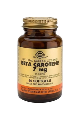 Solgar Beta Carotene 7 Mg 60 Softjel