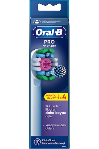 Oral-B Şarjlı Diş Fırçası Yedek Başlığı 3D White X-Filament 4 Adet Ürün
