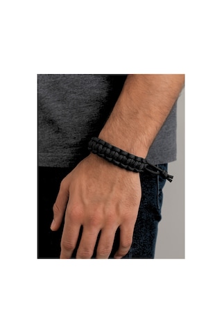 Taktik Paracord Survival Bileklik Siyah