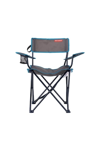 Best Choice Taşınabilir Kamp Plaj Sandalyesi Gri-Mavi