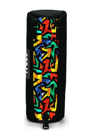 Coral High Kids Siyah Grafiti Desenli Üç Bölmeli Kalem Çantası 11162 Siyah