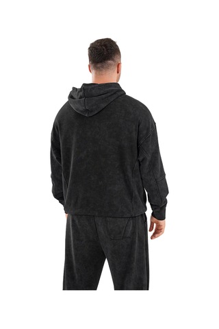 Kingsize Nutrition Kingsize Darksteel Antik Yıkamalı Oversize Sweatshirt Siyah Siyah