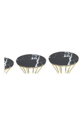 Brc Kum Saati Zigon Siyah Mermer Desen Metal Transmisyon Çelik Go (411812821)