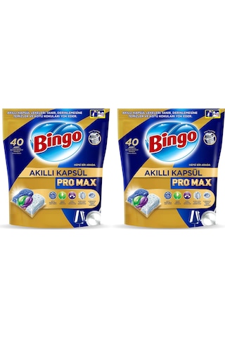 Bingo Akıllı Kapsül Pro Max Bulaşık Makinesi Deterjanı 2 x 40 Tablet