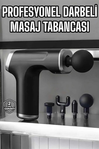 Mey İthalat Masaj Tabancası 4 Başlıklı Kas Ve Vücut Ağrıları İçin Şarjlı Darbeli Çok Renkli 34270627