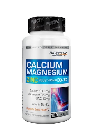 Bigjoy Vitamins Kalsiyum Magnezyum Çinko Zinc Plus 100 Tablet