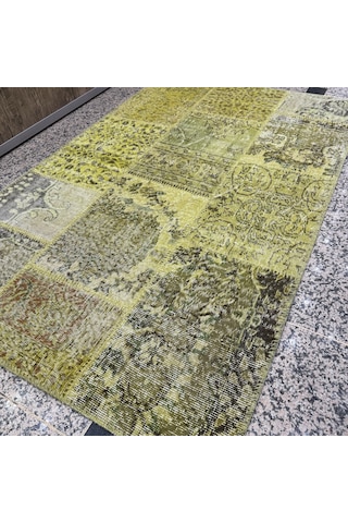 Hoom Rugs Patchwork Sarı El Dokuma Kilim Sarı