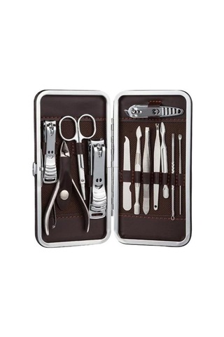 12 Parça Çanta Tipi Manikür Pedikür Tırnak Bakım Seti 4741 35641306