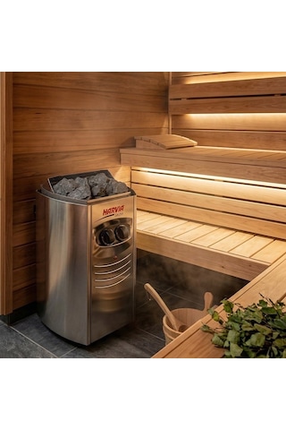 Astral Pool Harvıa Vega Compact Gövdeden Kumandalı Sauna Sobası 3,5 Kw 2-4 M3 7 Kg Taş Kapasitesi -toptancıyızbiz