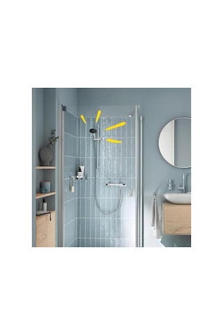 Grohe Vitalio Start 110 El Duşu, 3 Akışlı Masaj, Yağmur & Jet , Smartswitch, 110mm Yuvarlak Duş Başlığı, Silikon Halka, Kireç Önleyici Sistem, Krom, 26031001
