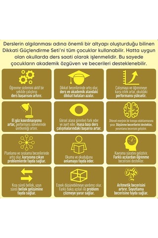 Dikkati Güçlendirme Seti - 2. Sınıf - 8 Yaş - Osman Abalı - Adeda