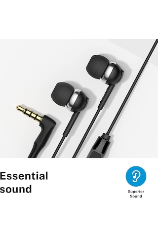Sennheiser Cx 80s Kulak İçi Kulaklık, Tek Düğmeli Uzaktan Kumanda, Siyah
