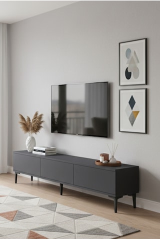 Tsa1899a Aplos Tv Stand, Tv Sehpası Antrasit 180cm