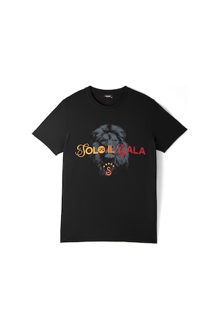 Gsstore Galatasaray Solo Il Gala Aslan Erkek T-shirt E251551 Siyah
