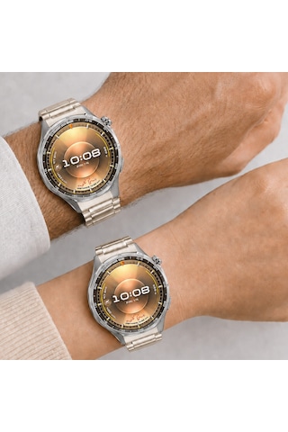 Huawei Watch Gt6 Pro 46mm İle Uyumlu Katlanır Klipsli Paslanmaz Çelik Saat Kordonu