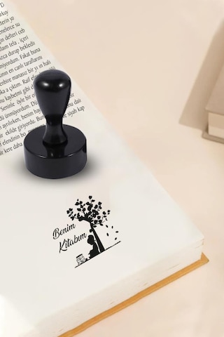 Kişiye Özel Kitap Mührü İsim Yazılı Kitap Mührü Özel Damga R5814-03