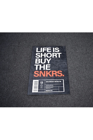 Zehra Abla Halı Yeni Lüks Dekoratif Life Is Short Tasarım Digital Baskı Makine Halısı 7140 Çok Renkli