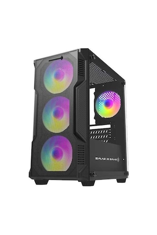 Novahub 4x12cm Rgb Fanlı Speed Atx Kasa, Mesh Panel, Temper, Trbilgisayar