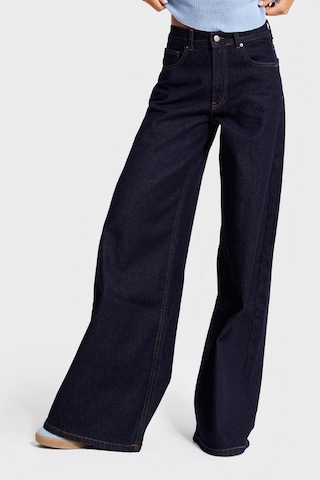 it's basic Kadın İndigo Renk 7w5-50 Palazzo Fit %100 Koton İç Boy 80cm Denim Jean