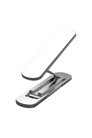 Youmex Alüminyum Çelik Gizli Telefon Tutucu - 360 Döner, Katlanabilir, Taşınabilir Ve Çok Fonksiyonlu - Gümüş