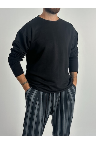Cocopelli Erkek Basic Siyah Sweatshirt Coc1019 Siyah