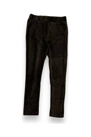 Kız Çocuk Kadife Fitilli Tayt-15032 SiYAH