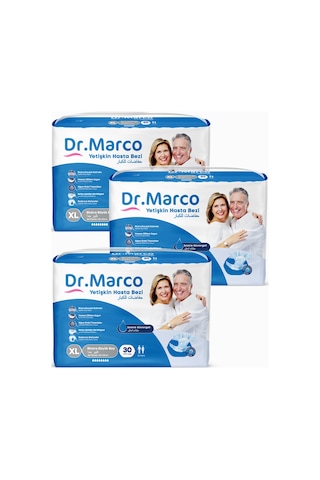 Dr.marco Yetişkin Bel Bantlı Hasta Bezi Large 3 Paket 90 Adet XL