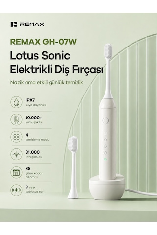 Remax Lotus Gh-07w Sonic Şarjlı Elektrikli Diş Fırçası