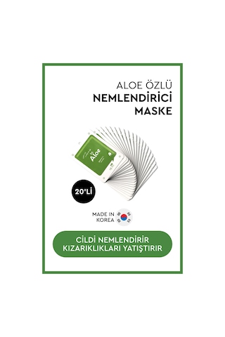 Mjcare On Aloe Mask - Aloe Vera Özlü Yüz Maskesi 20'li