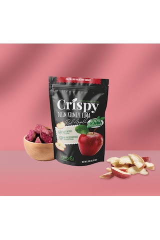 Dondurularak Kurutulmuş Kırmızı Elma Dilimleri 20 Gram 2'li Pa...