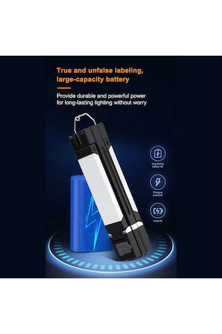 Artfulabode Yan Type-c Renkli Mıknatıslı Masa Lambası Katlanabilir Kanca Kamp Işığı Çok Fonksiyonlu Fener Döndürülebilir Çadır Asma Acil Açık 90 Çok Renkli