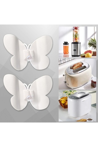 Padalink Küçük Alet Kablolarını Düzenleyici - Tpr Materyal, Sıfır Dışı, 2 Adet Siyah Ev Fırın Uyumlu Kablo Tutucu